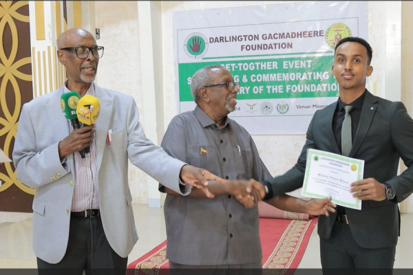 Professor Eid Ali Ahmed overseeing the awards presentation